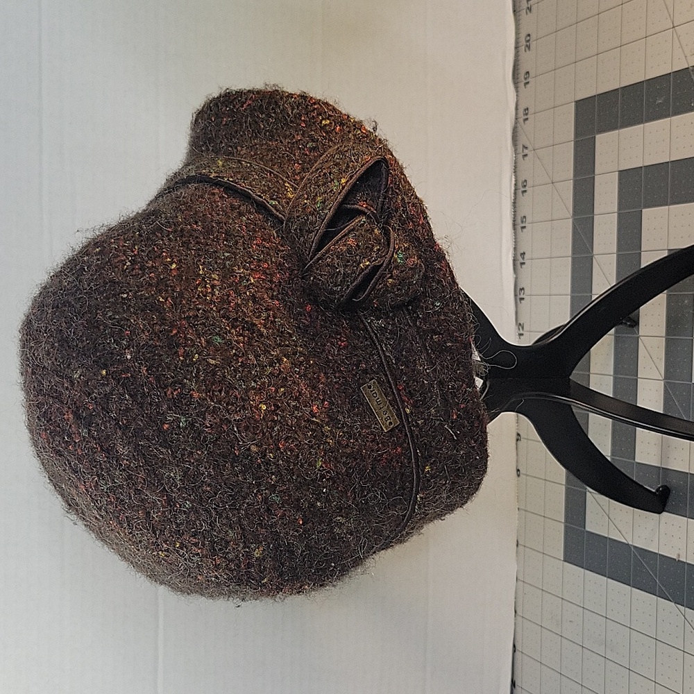 Betmar N.Y. Tweed Wool Blend Cloche Hat Brown Speckled - Picture 4 of 9